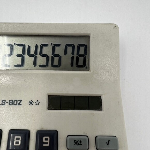 Canon Calculator Mini Solar Power Calculator Model LS-80Z Works - Picture 5 of 12